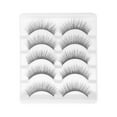 thumbnail image 1 of Unique Bargains 5 Pair Soft 3D False Eyelashes for Makeup Black 3D-57, 1 of 5