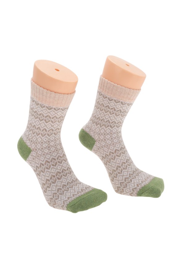 5 Pair Women's Soft Diamond Pattern Winter Warm Socks Assorted Color Polyester