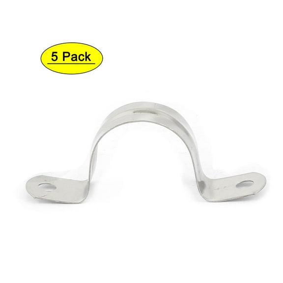 Unique Bargains 5 Pcs 32mm Diameter Stainless Steel U Shaped Saddle Clamp Tube Pipe Clip