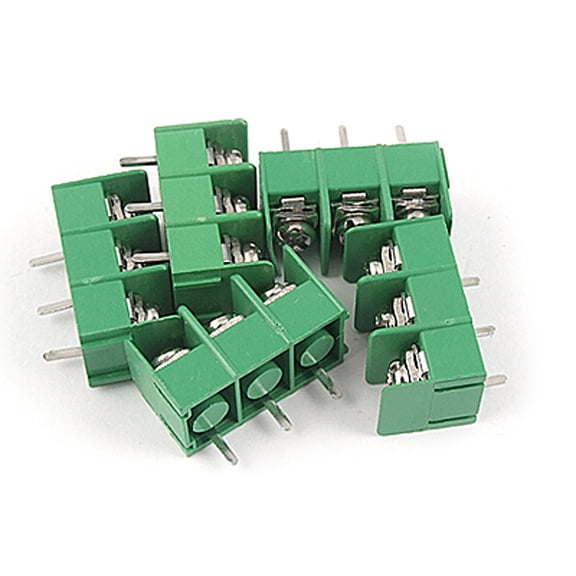 Unique Bargains 5 Pcs 3P PCB Screw Terminal Block Connector  300V 20A