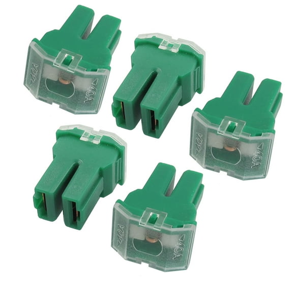 Unique Bargains 5 Pcs 40A Pacific Type Female Slow Blow Auto Link PAL Fuse Green