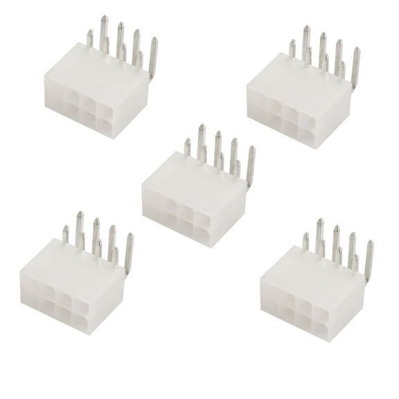 Unique Bargains 5 Pcs 8 Pin 90 Degree Terminal Power Supply PCB ATX Plug Connector Beige