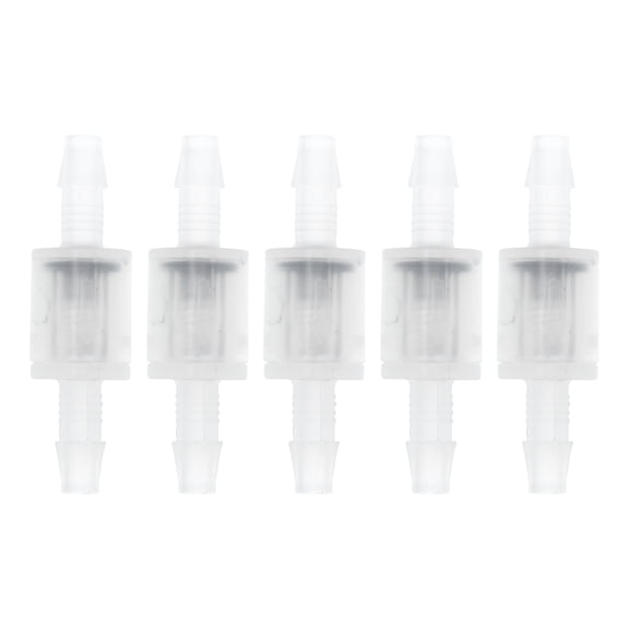 Unique Bargains 5 Pcs Aquarium Plastic Hose Barb Fitting 3/16" Inline Check Valve One Way Non Return Barb Hose Fittings Clear Plastic