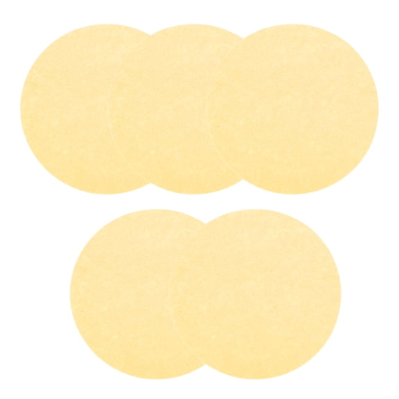 Unique Bargains 5 Pcs Compressed Facial Sponge Convenient Round Reusable Cleansing Puff Yellow