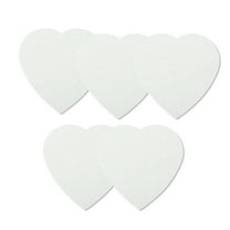 Unique Bargains 5 Pcs Compressed Facial Sponge Heart Shape Reusable Cleansing Puff White