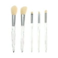 thumbnail image 1 of Unique Bargains 5 Pcs Crystal Makeup Brush Set for Bathroom Colorful Plastic Handle Nylon Hair, 1 of 5