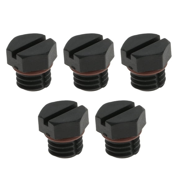 Unique Bargains 5 Pcs Diesel Fuel Filter Bleeder Screw Compatible for Chevrolet Silverado 2500 HD 2001-2012, Durable Nylon Black