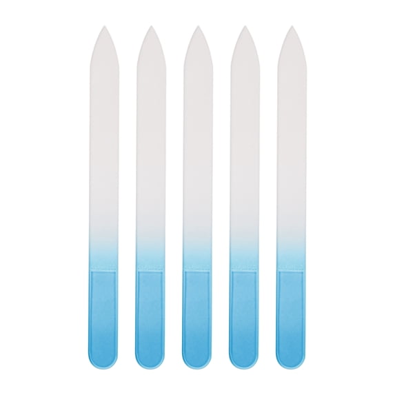 Unique Bargains 5 Pcs Durable Glass Nail Files Blue