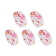 thumbnail image 1 of Unique Bargains 5 Pcs Floral Single Layer Shower Cap for Bathroom Red PEVA, 1 of 6