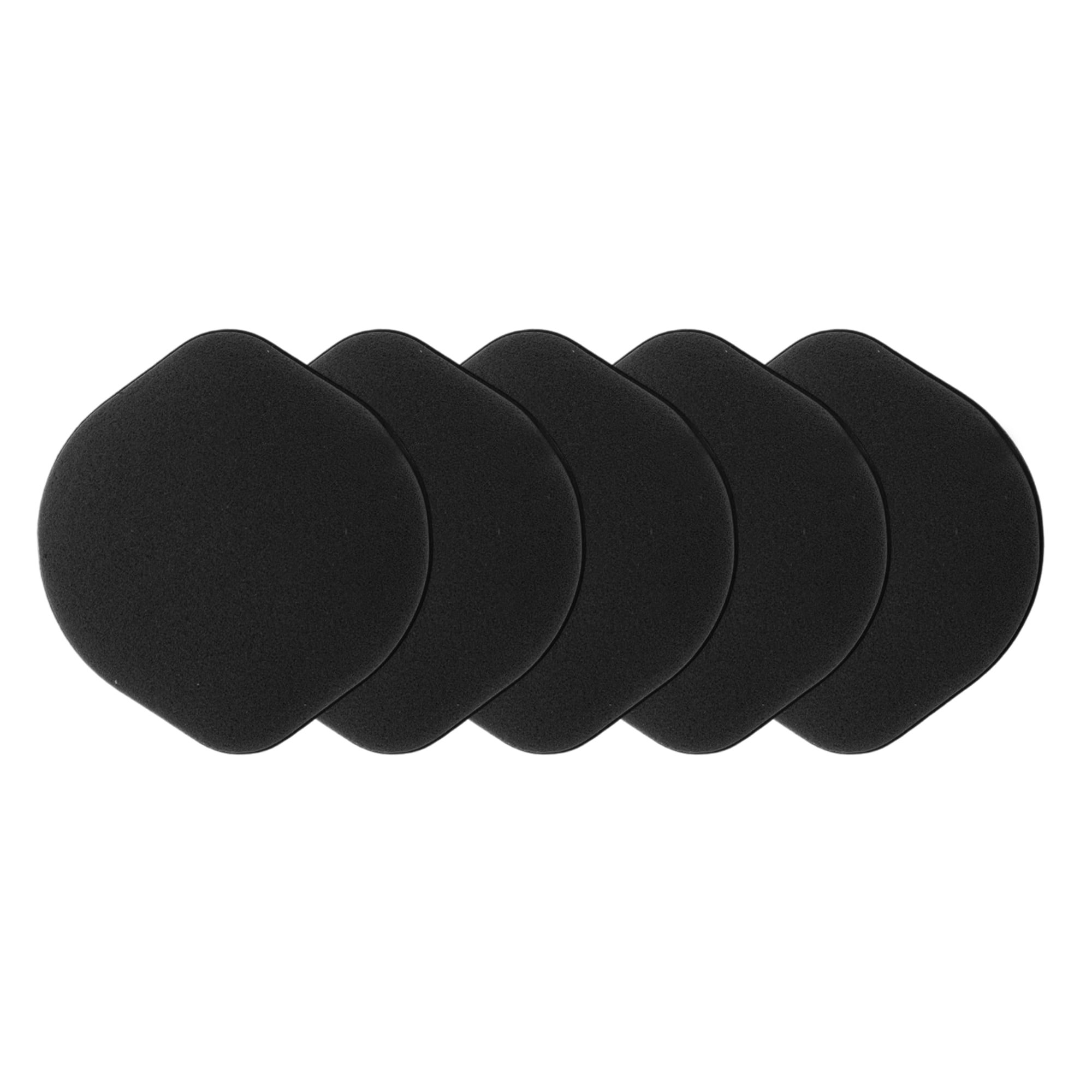 Unique Bargains 5 Pcs Gourd Shape Face Makeup Sponge for Travel Black