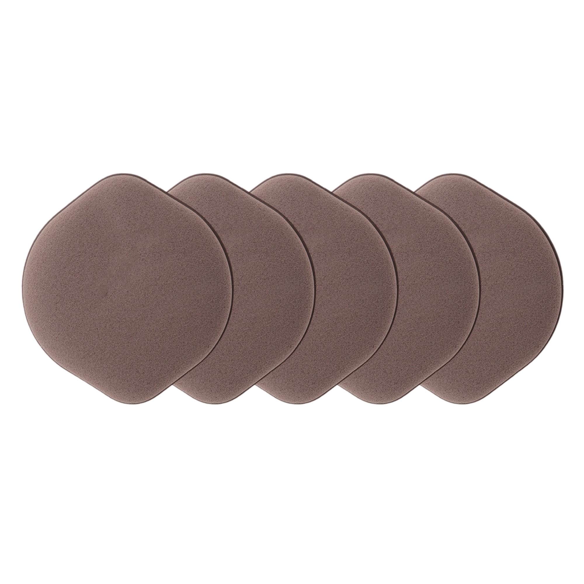 Unique Bargains 5 Pcs Gourd Shape Face Makeup Sponge for Travel Brown
