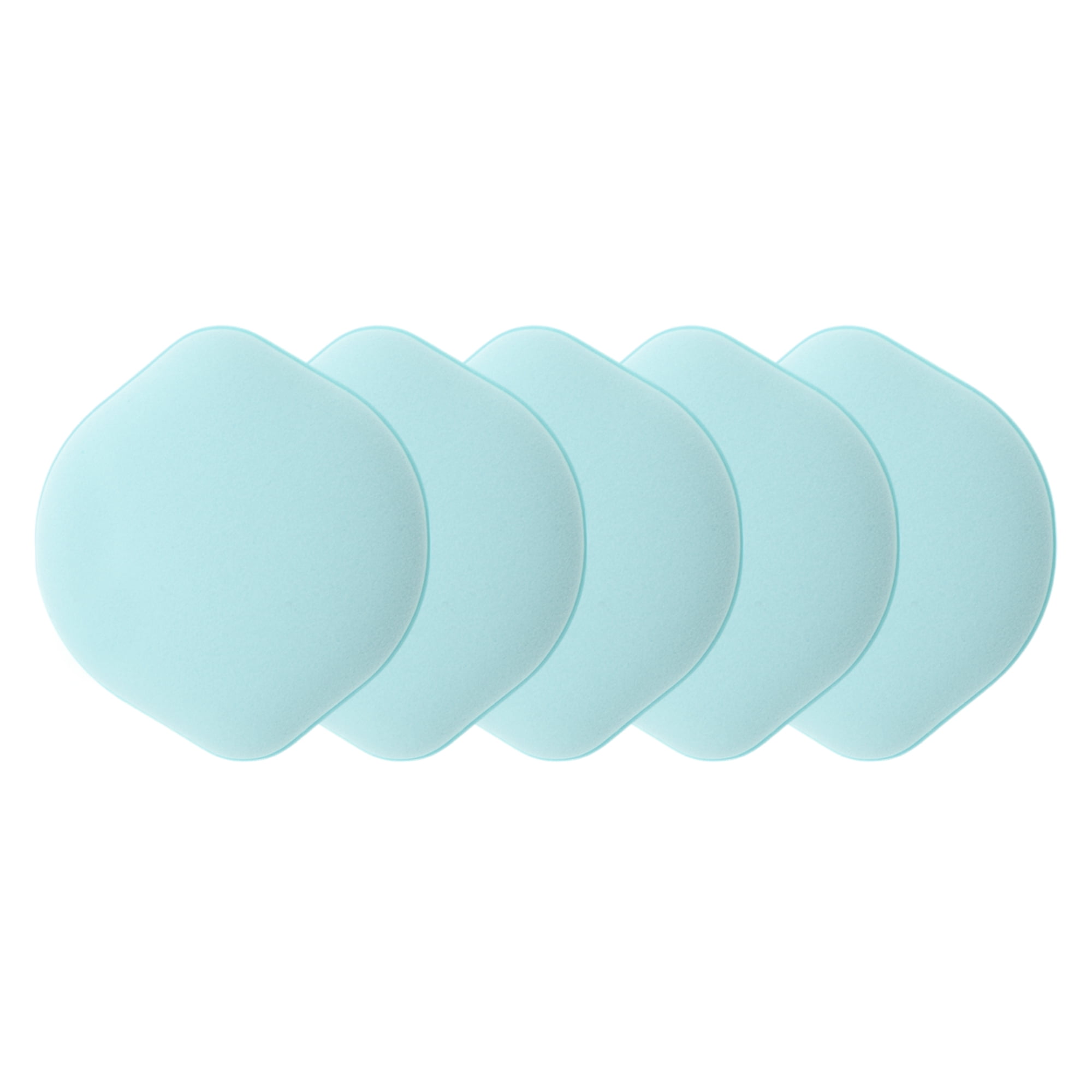 Unique Bargains 5 Pcs Gourd Shape Face Makeup Sponge for Travel Light Blue