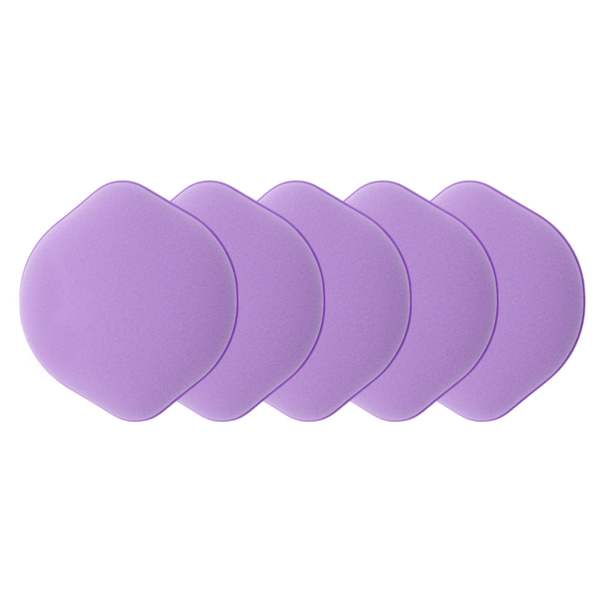 Unique Bargains 5 Pcs Gourd Shape Face Makeup Sponge for Travel Purple