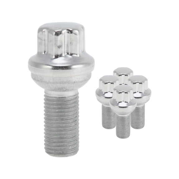 Unique Bargains 5 Pcs M14x1.5 Wheel Lug Stud for Benz C180/C200/C250 2015 Front Rear Wheel Stud Bolt Set No.A0009905107/0009905107 Alloy Steel Silver Tone
