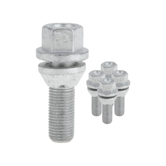 Unique Bargains 5 Pcs M14x1.5 Wheel Lug Stud for Volvo S60 2001-2020 Front Rear Wheel Stud Bolt Set No.31423735 Alloy Steel Silver Tone