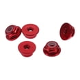 thumbnail image 1 of Unique Bargains 5 Pcs M2 Car Flange Nuts Aluminum Alloy,Plastic Rubber Ring Flat Hex Lock Flange Nuts Non-Slip Lock Flange Wine Red Rubber Ring 2.9mm/0.11", 1 of 6