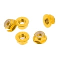 thumbnail image 1 of Unique Bargains 5 Pcs M6 Car Flange Nuts Aluminum Alloy,Plastic Rubber Ring Flat Hex Lock Flange Nuts Non-Slip Lock Flange Gold Tone Rubber Ring for Car Motorcycle, 1 of 6