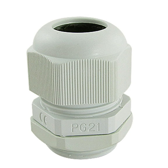 Unique Bargains 5 Pcs PG21 White Plastic Waterproof Cable Glands Joints