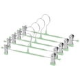 thumbnail image 1 of Unique Bargains 5 Pcs Pants Hanger with Clips Non-slip Garment Hanger Light Green, 1 of 5