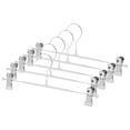 thumbnail image 1 of Unique Bargains 5 Pcs Pants Hanger with Clips Non-slip Garment Hanger White, 1 of 5