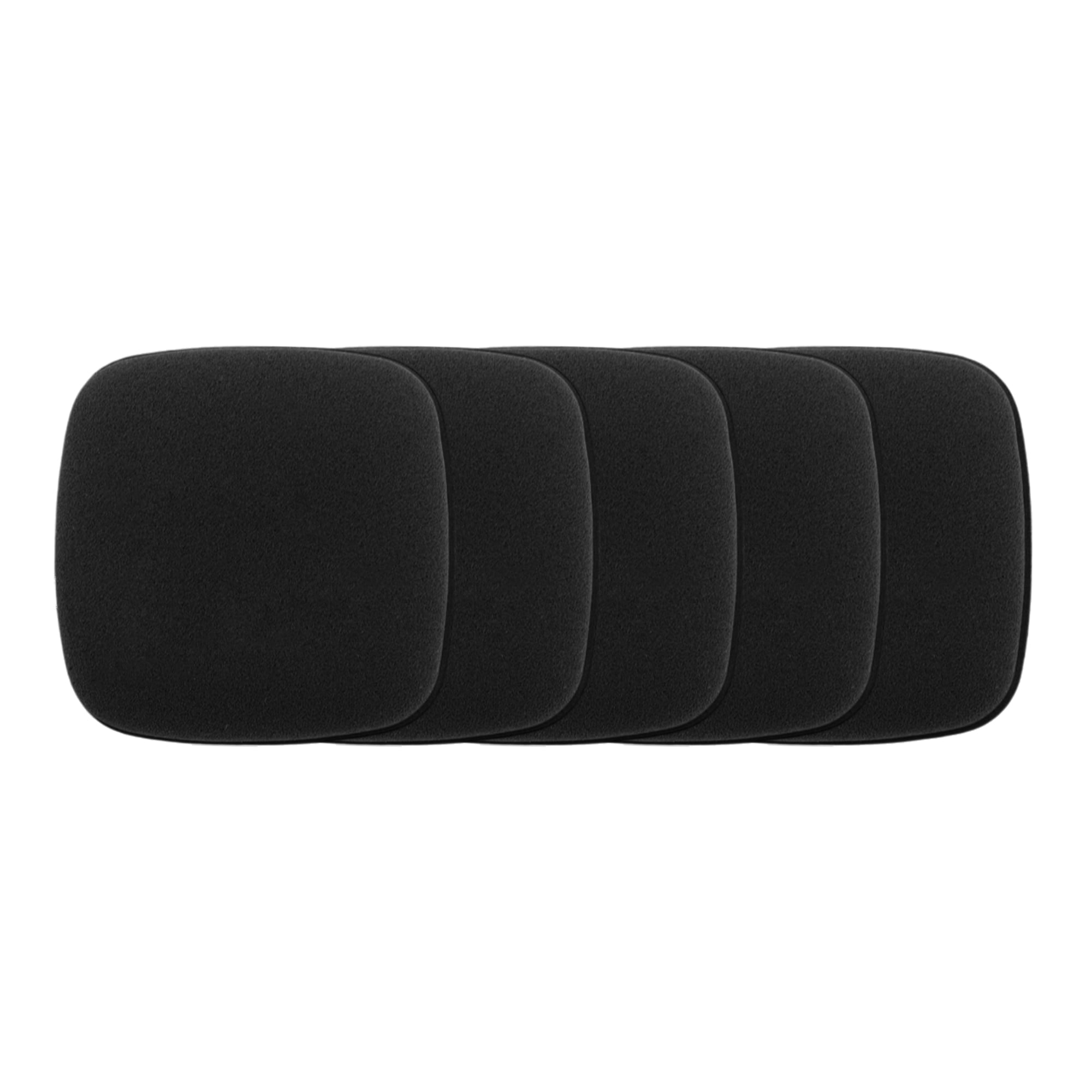 Unique Bargains 5 Pcs Square Face Makeup Sponge for Travel Black