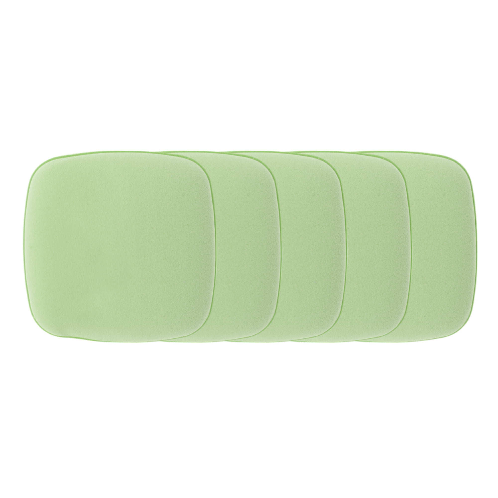 Unique Bargains 5 Pcs Square Face Makeup Sponge for Travel Green