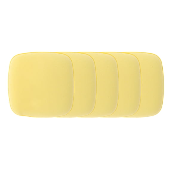 Unique Bargains 5 Pcs Square Face Makeup Sponge for Travel Light Yellow