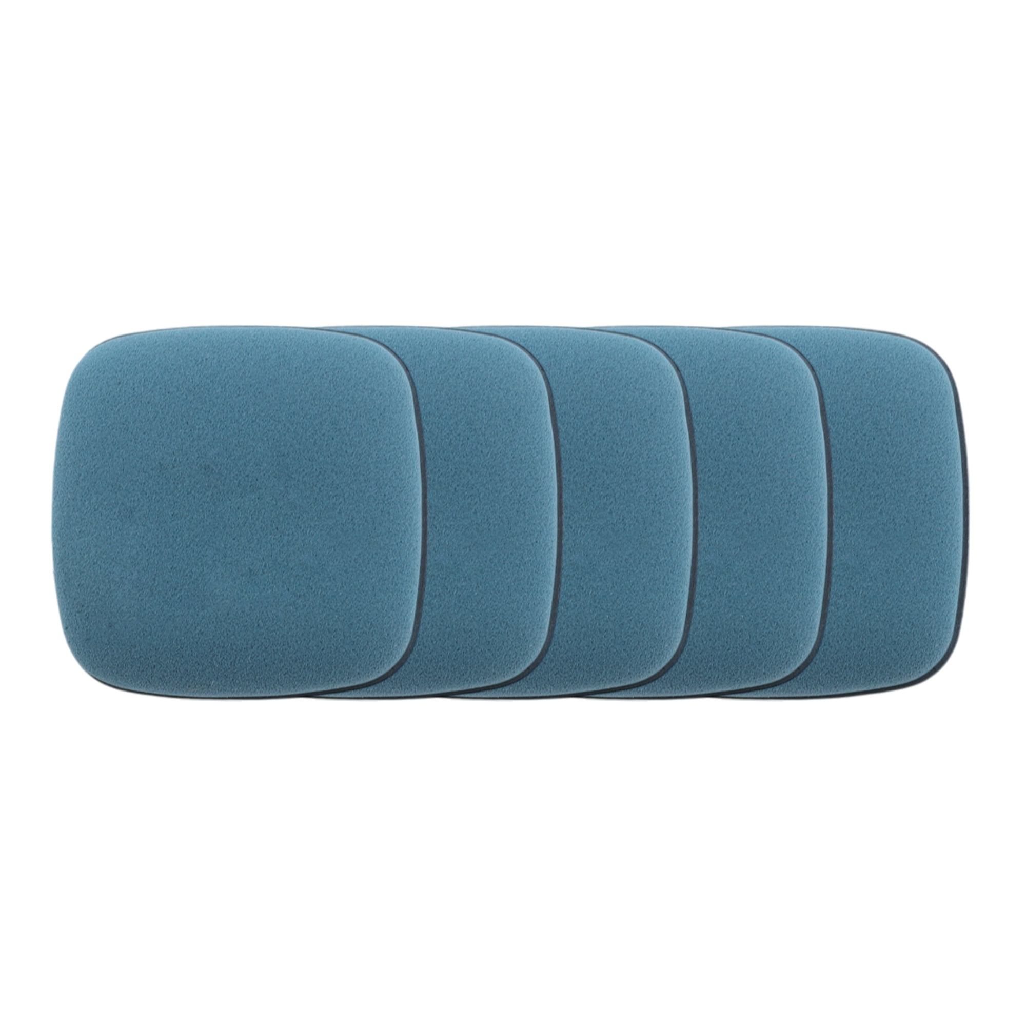 Unique Bargains 5 Pcs Square Face Makeup Sponge for Travel Navy Blue