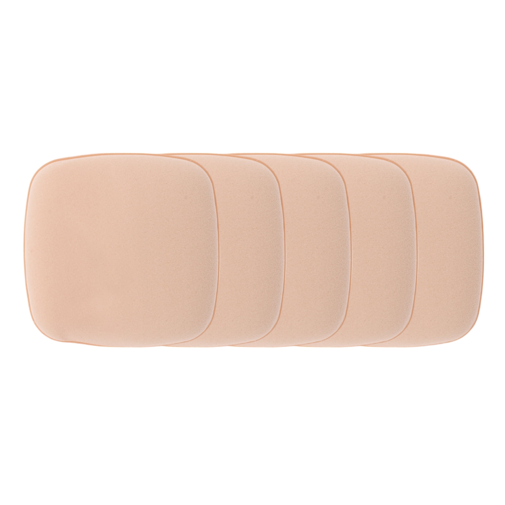 Unique Bargains 5 Pcs Square Face Makeup Sponge for Travel Nude