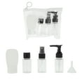 thumbnail image 1 of Unique Bargains 5 Pcs Travel Size Toiletries Bottles Containers Leakproof Squeezable Refillable Travel Container Set Black, 1 of 5