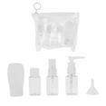 thumbnail image 1 of Unique Bargains 5 Pcs Travel Size Toiletries Bottles Containers Leakproof Squeezable Refillable Travel Container Set Clear, 1 of 5