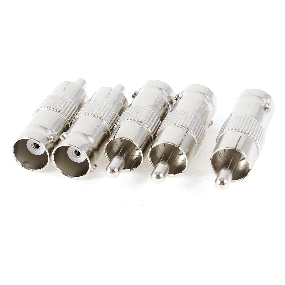5-Pack BNC Male Plug To RCA Female RF Coaxial Connector – For CCTV Video – Wennow 57082