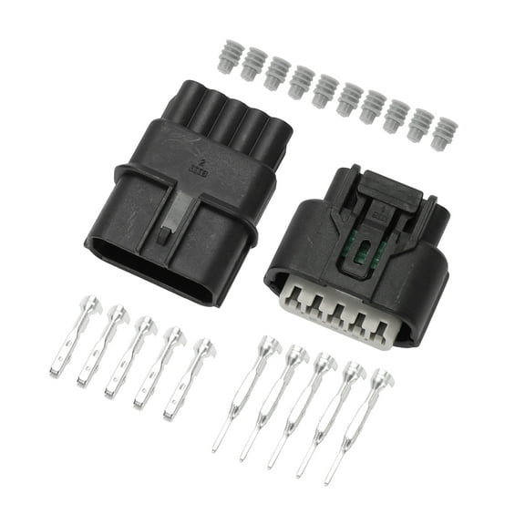 Unique Bargains 5 Pin Mass Air Flow Sensor Meter Connector Plug Male Female Wire Terminal Connector for Honda FK2 FK8