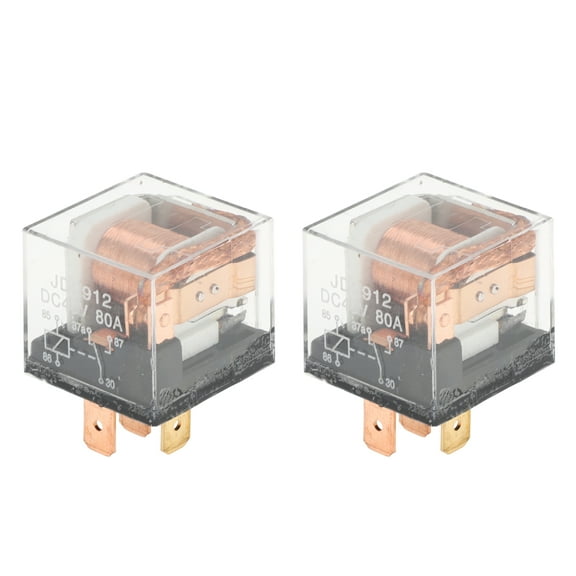 Unique Bargains 5 Pins 48V 80A Auto Relay Multi Purpose Waterproof Car Relay 2 Pcs Clear