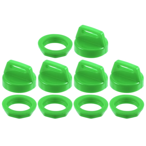 Unique Bargains 5 Set UTV ATV Ignition Key Cover Cap 5433534 with Cap Nut for Polaris for Ranger Brutus RZR Green