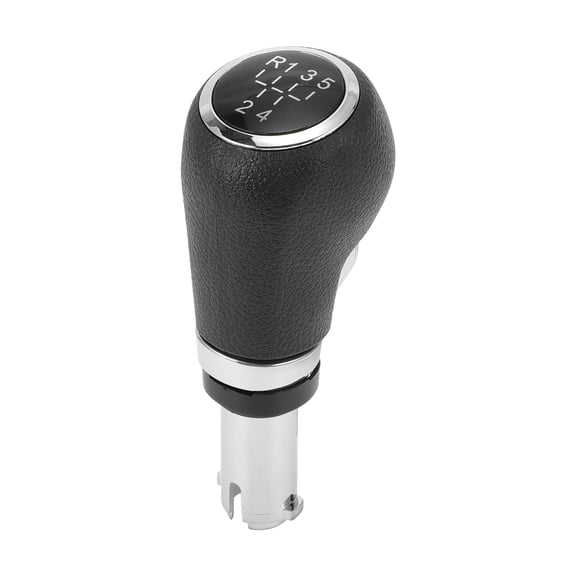 Unique Bargains 5 Speed Manual Gear Shift Knob, Automotive Gearbox Stick Shifter Lever Knob for Chevrolet Trax 2013-2020 Plastic Faux Leather Black Silver Tone, 1 Pc