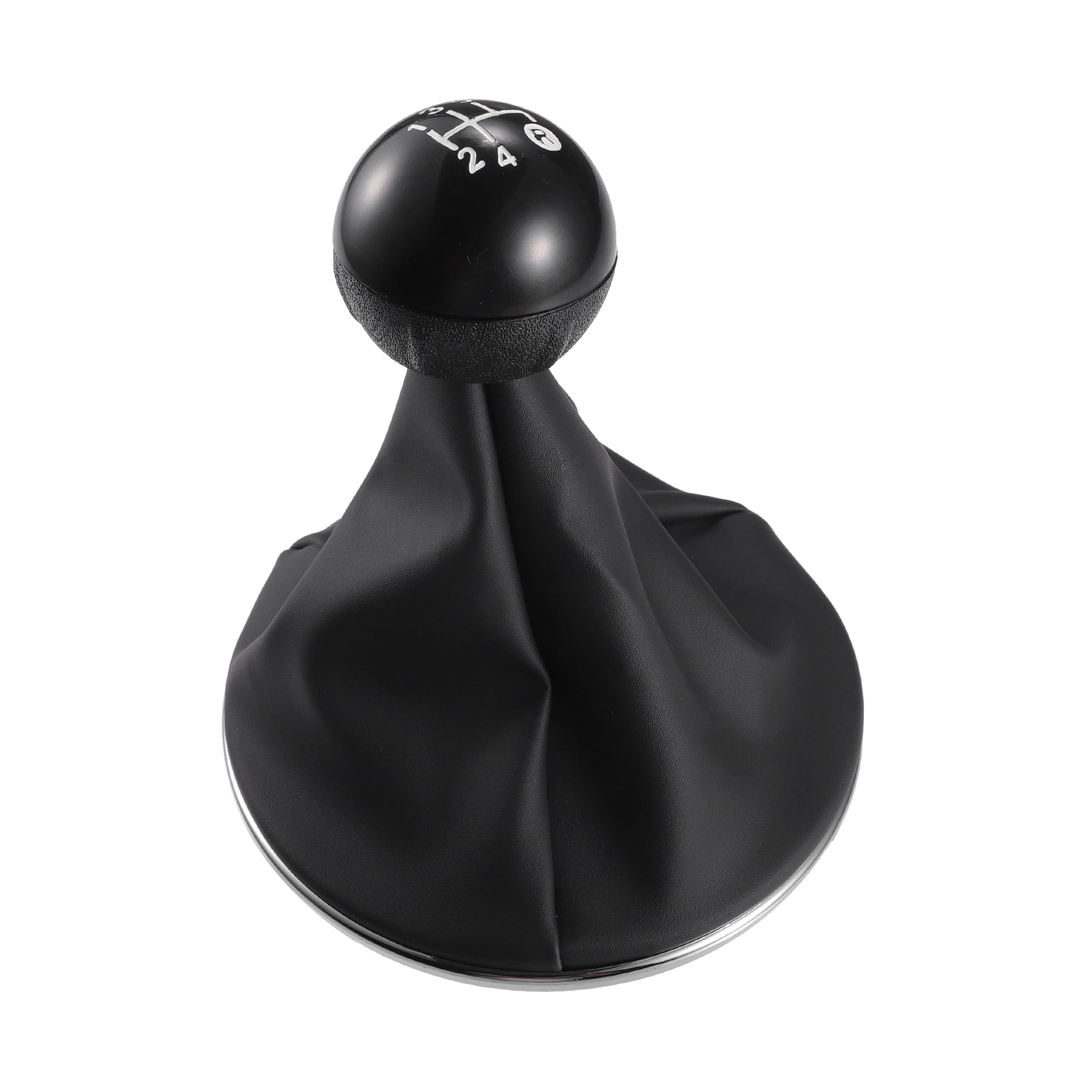 Unique Bargains 5 Speed Manual Gear Shift Knob Stick Shifter Lever Head Ball with Boot Cover for Fiat 500 500C 2007-2018