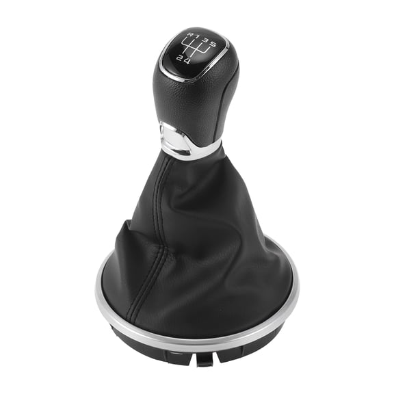 Unique Bargains 5 Speed Manual Gear Shifter Knob with Cover for Skoda Fabia I 6Y2 No.6Y0711113H Gearbox Stick Shifter Lever Knob Black Plastic Faux Leather 1 Pc