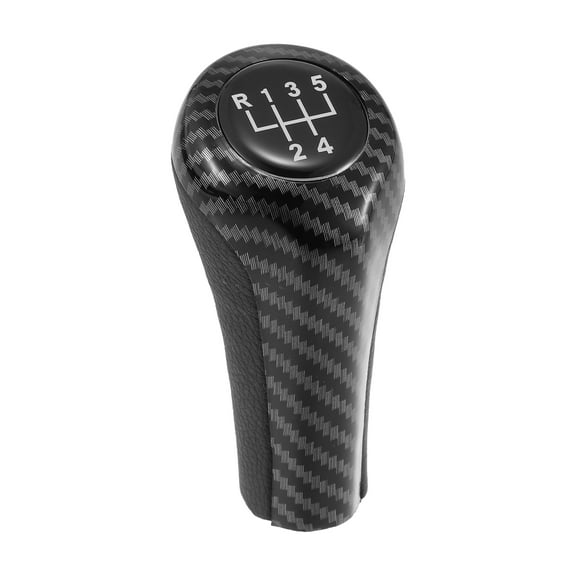 Unique Bargains 5 Speed Manual Gear Stick Shift Knob Carbon Fiber Pattern for BMW 1 SERIES E81 E82 E87 25117566267