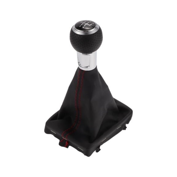 Unique Bargains 5 Speed Manual Shift Knob with Boot Cover - Stick Shift Knob - for Audi A3 2008-2013 Faux Leather 1 Pc