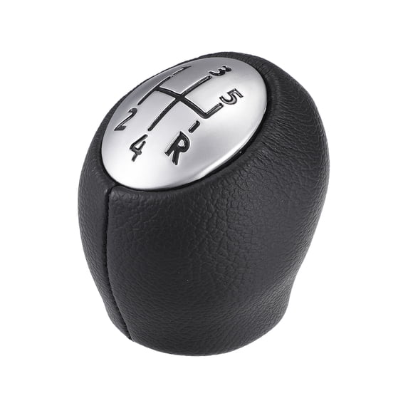 5 Speed Shift Knob - Stick Shifter Lever Knob - for Renault Megane 10-15 Faux Leather Black - 1 Pc