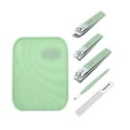 thumbnail image 1 of Unique Bargains 5-piece Set Solid Color Box Nail Clipper Kit Green for Women for Men, 1 of 7