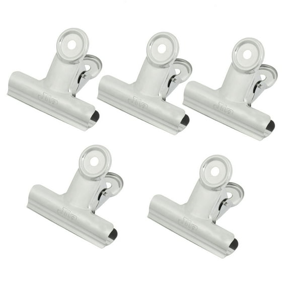 Unique Bargains 5 x Stainless Steel Spring Loaded Document Paper Binder Clips Clamps