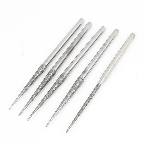 Unique Bargains 5 x Taper Tip Polisher Diamond Mounted Point Grinding Bits 3mmx70mmmx30mm