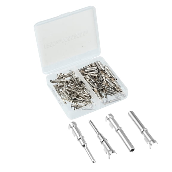 Unique Bargains 50 Pair Universal Auto Car Terminals Solid Contacts Male 1060-16-0122 Female 1062-16-0122 14-18AWG