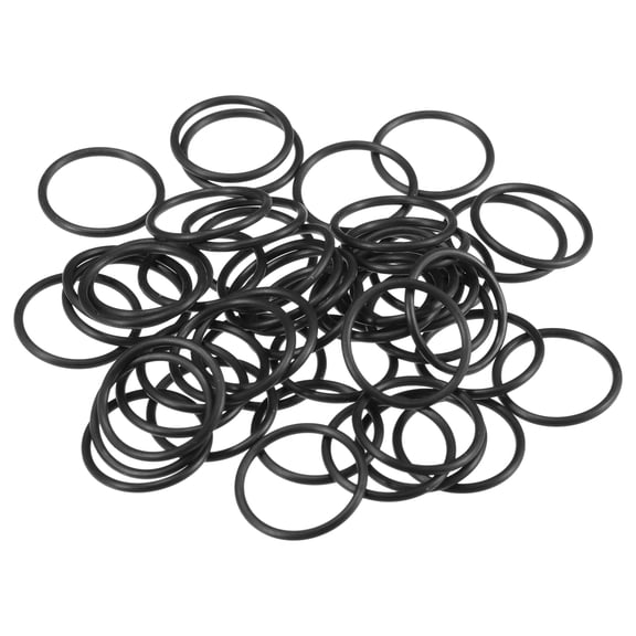 Unique Bargains 50 Pcs 17mm ID x 1.5mm CS Universal Car O Ring Seal Gasket Car Faucet Repair Trucks NBR Rubber Black