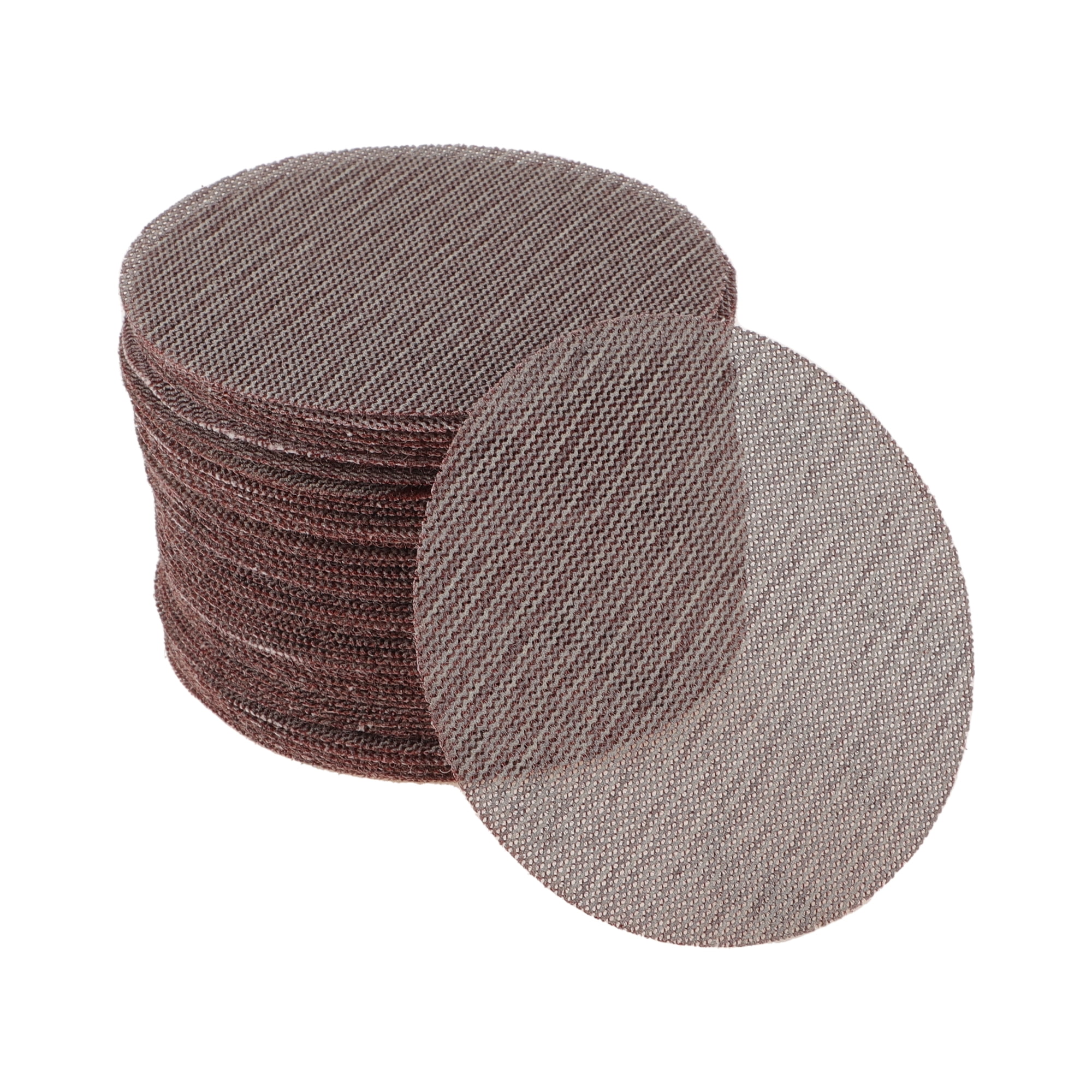 Unique Bargains 50 Pcs 5in Abranet Sanding Mesh Hook Loop Dust Free Net ["120"]