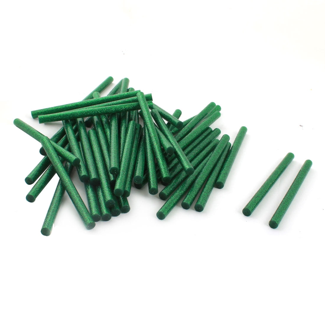 Unique Bargains 50 Pcs 7mm x 100mm Dark Green Glitter Electric Hot Melt