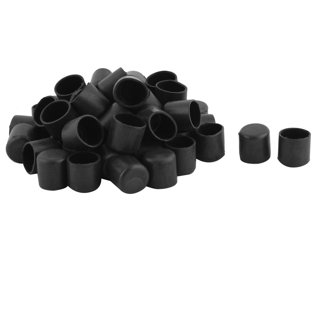 Unique Bargains 50 Pcs Antislip Rubber Round 19mm Dia Chair Foot Cover