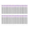 thumbnail image 1 of Unique Bargains 50 Pcs Ball-shaped Eyelash Brush for Bathroom Black Dark Purple Plastic Silicone, 1 of 5